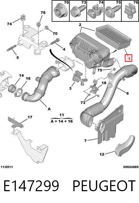 Filtr powietrza E147299 Peugeot/Citroen