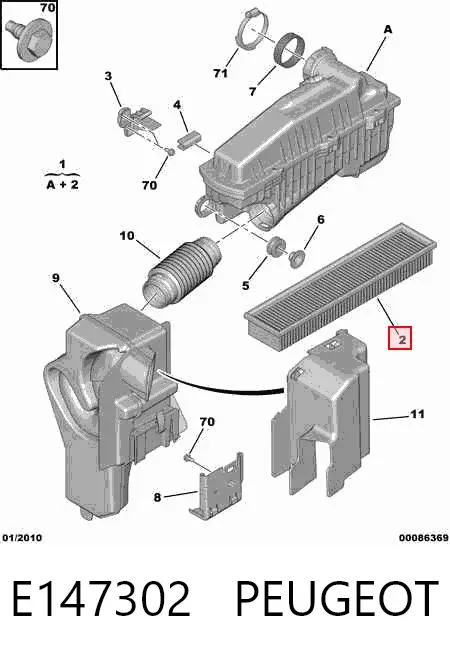 Filtr powietrza E147302 Peugeot/Citroen
