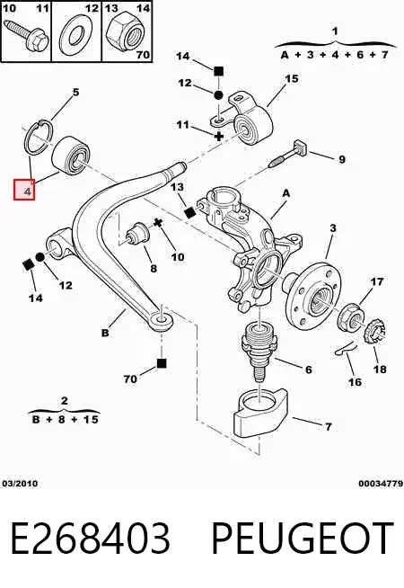 Łożysko piasty przedniej E268403 Peugeot/Citroen