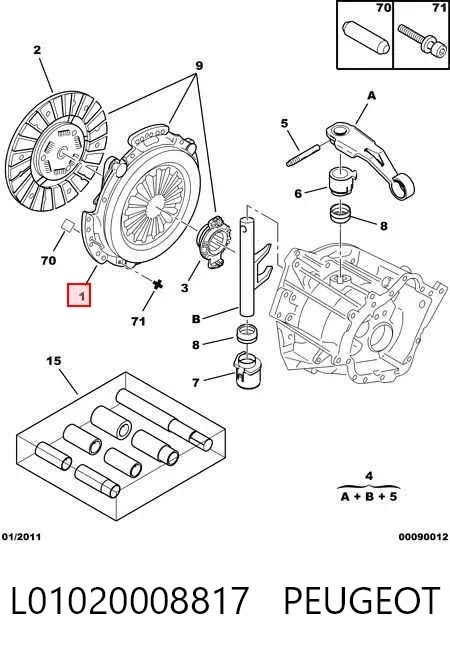 Docisk sprzęgła L01020008817 Peugeot/Citroen