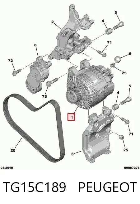 Alternator TG15C189 Peugeot/Citroen