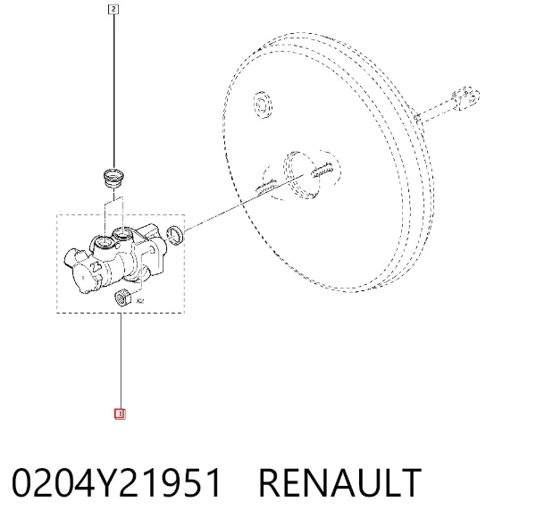 Główny cylinder hamulców 0204Y21951 Renault (RVI)