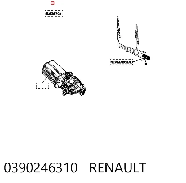 Silniczek wycieraczki szyby przedniej Renault 11 5 dr