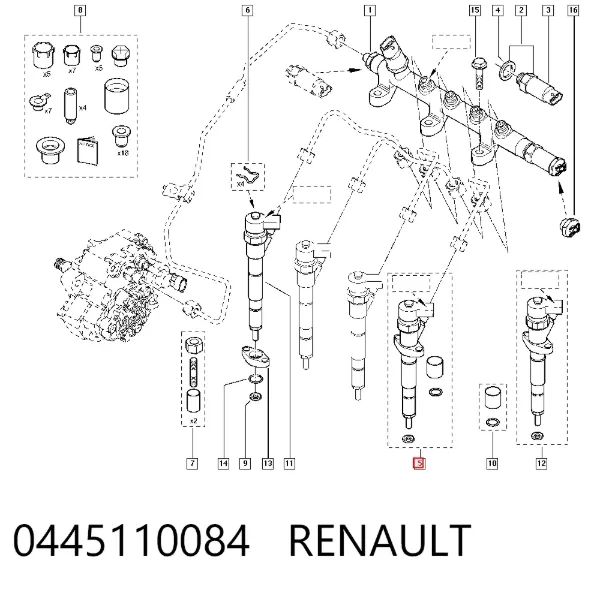 Wtryskiwacz paliwa Renault Vel Satis BJ0