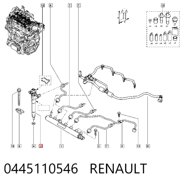 Wtryskiwacz paliwa 445110546 Bosch
