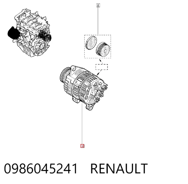 Alternator 0986045241 Renault (RVI)