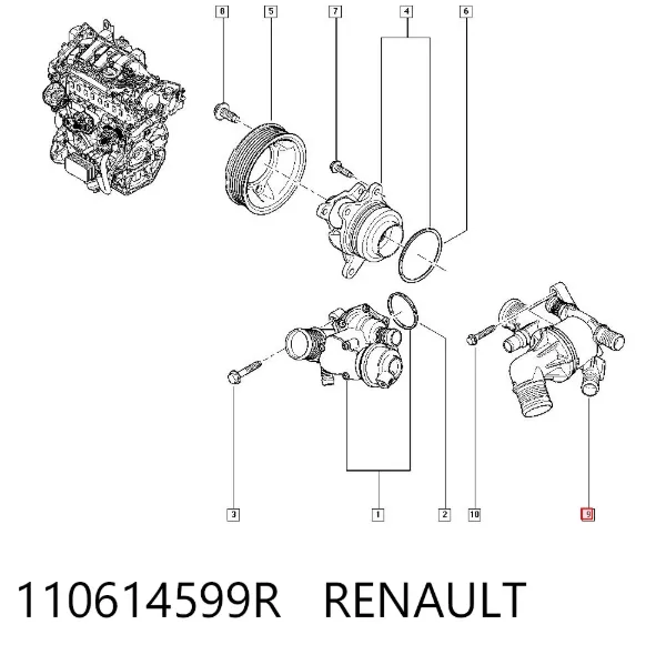 Termostat 110614599R Renault (RVI)