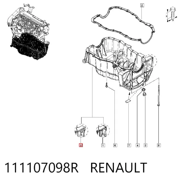 Miska olejowa silnika 111107098R Renault (RVI)