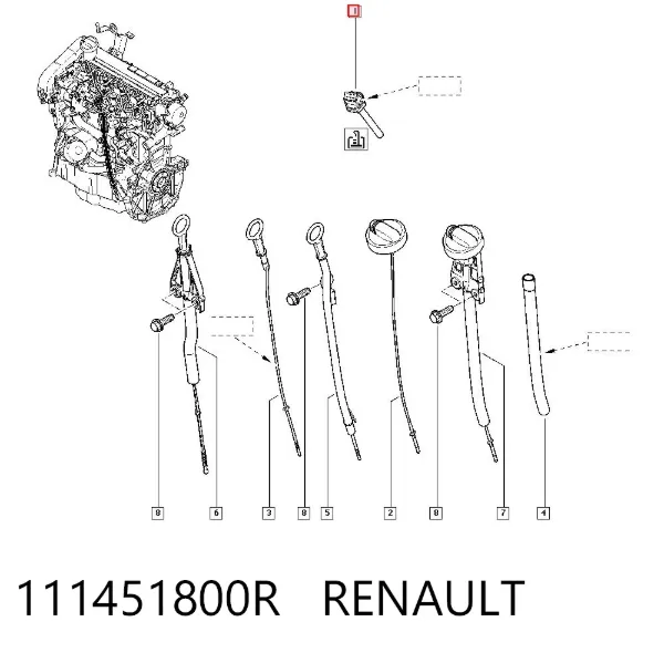 Czujnik poziomu oleju silnikowego 111451800R Renault (RVI)