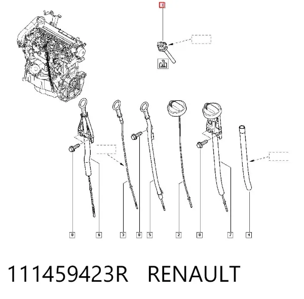 Czujnik poziomu oleju silnikowego 111459423R Renault (RVI)