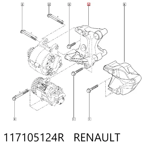 Wspornik alternatora Renault Trafic III