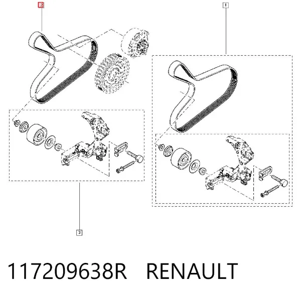 Pas napędowy mechanizmów 117209638R Renault (RVI)