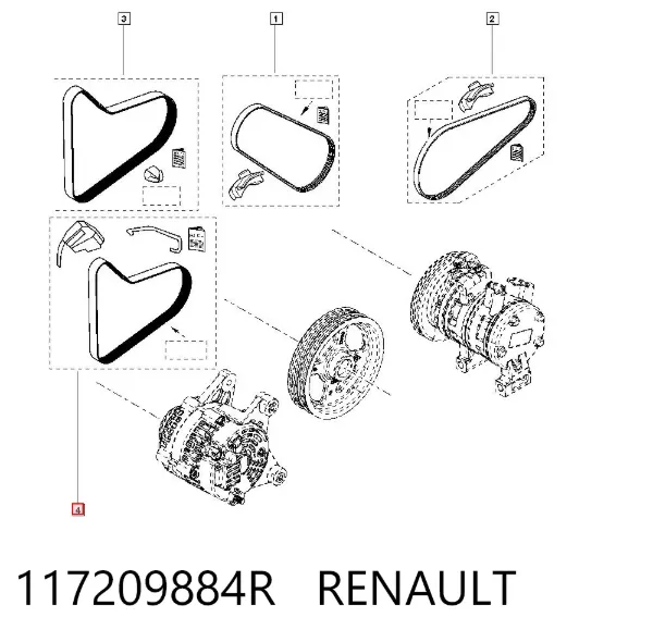 Pas napędowy mechanizmów 117209884R Renault (RVI)