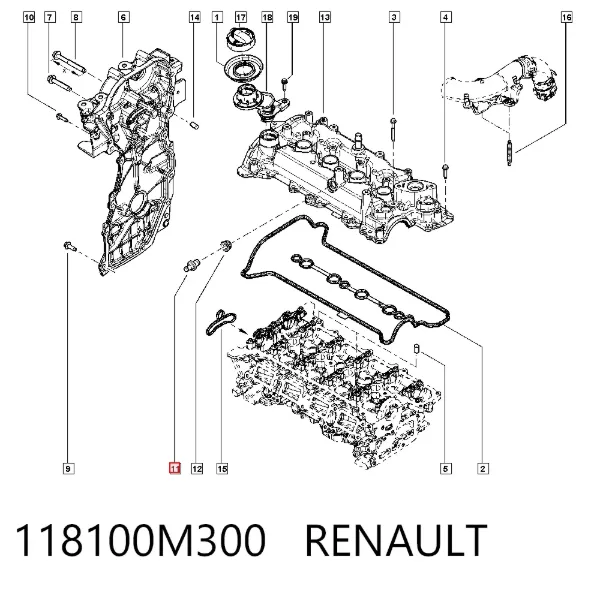 Zawór PCV odpowietrzający silnik 118100M300 Renault (RVI)