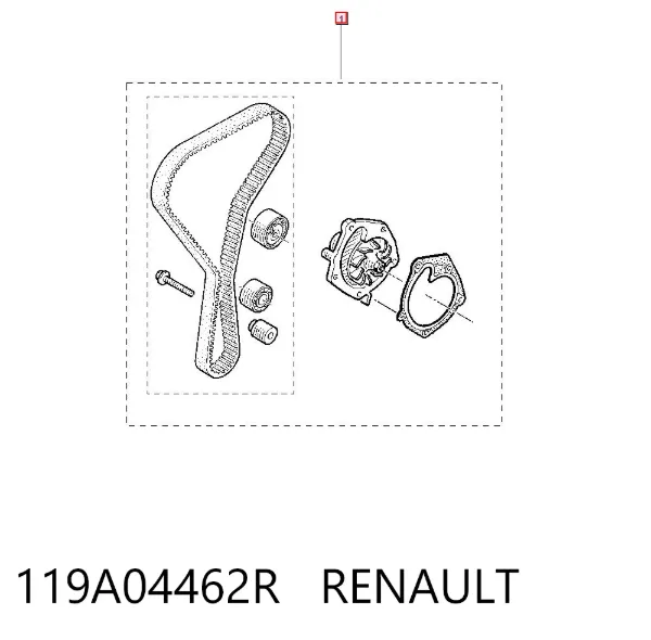 Pasek rozrządu, zestaw 119A04462R Renault (RVI)