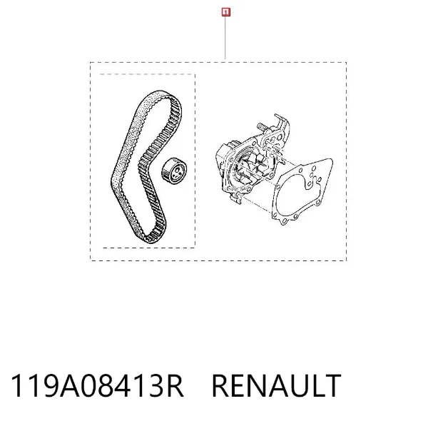 Pasek rozrządu, zestaw 119A08413R Renault (RVI)