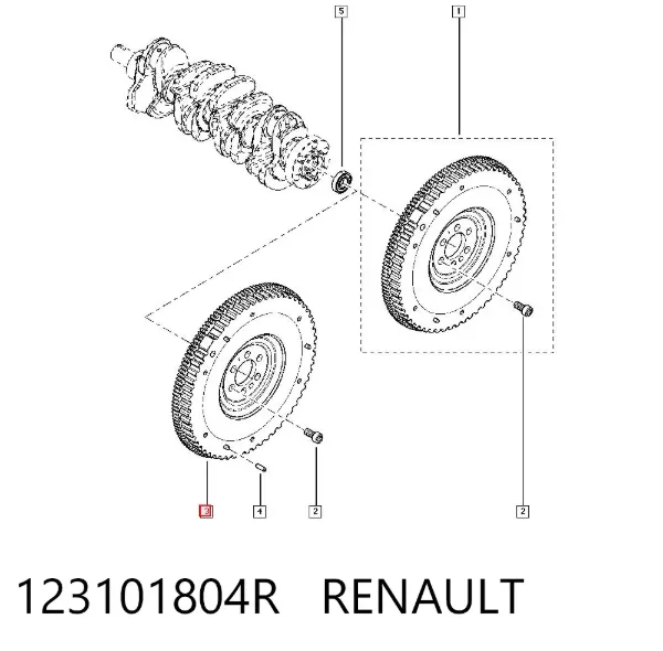 Koło zamachowe silnika 123101804R Renault (RVI)