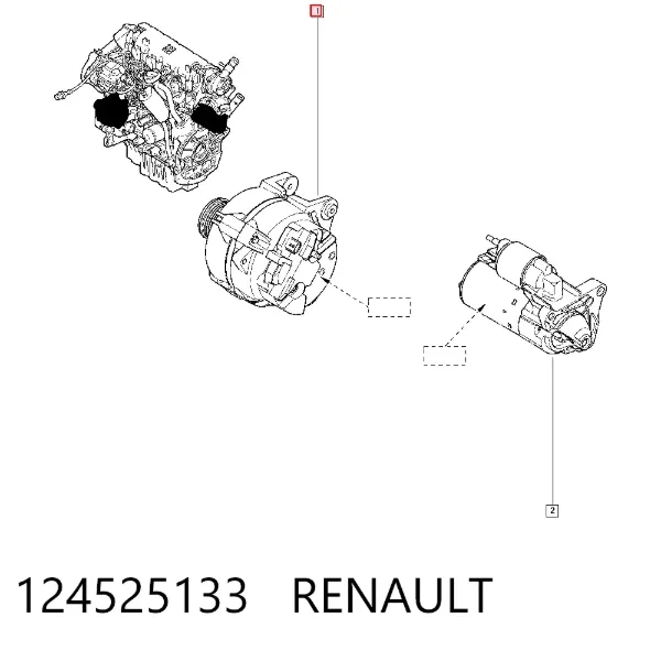 Alternator 124525133 Renault (RVI)