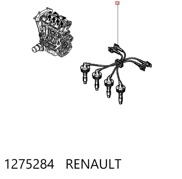Zestaw przewodów wysokiego napięcia 1275284 Renault (RVI)