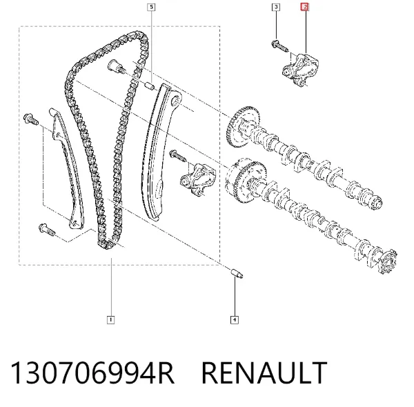 Napinacz łańcucha rozrządu 130706994R Renault (RVI)