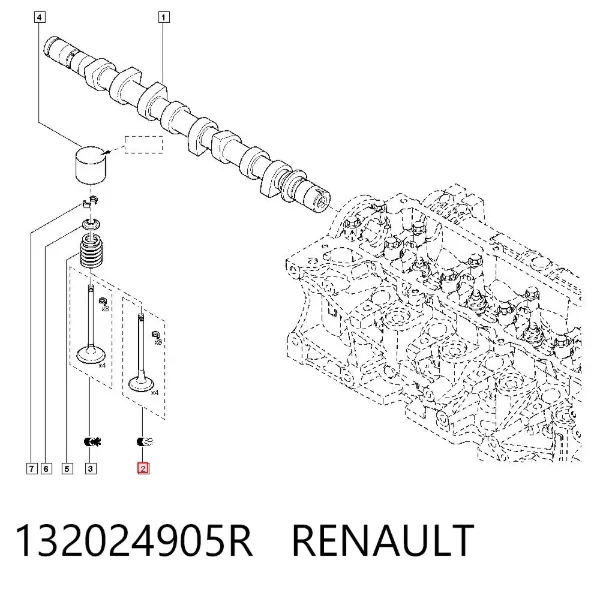 Zawór wydechowy 132024905R Renault (RVI)