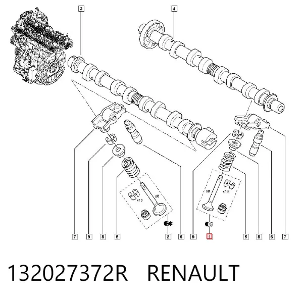 Zawór wydechowy 132027372R Renault (RVI)