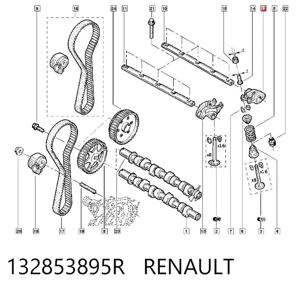 Dźwigienka zaworowa Renault SANDERO II STEPWAY