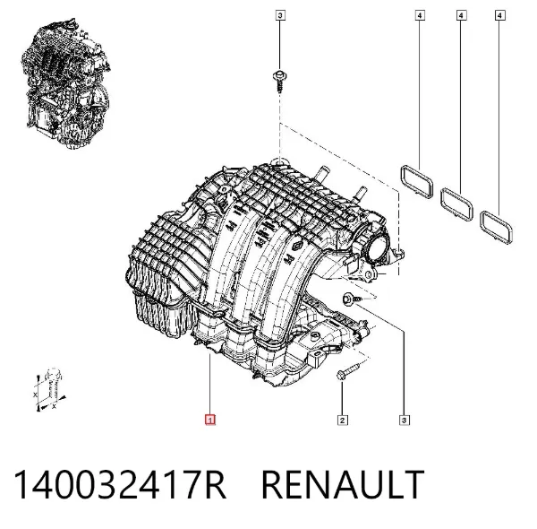 Kolektor ssący Renault LOGAN II