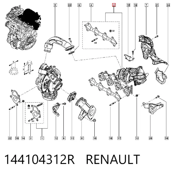 Turbina 144104312R Renault (RVI)