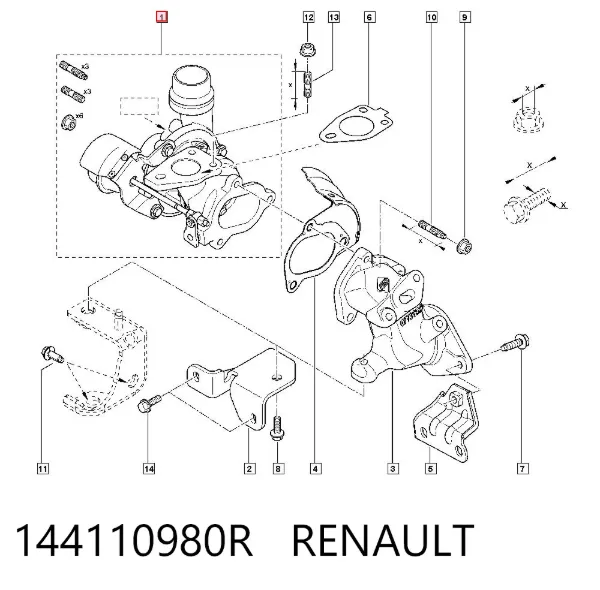 Turbina 144110980R Renault (RVI)