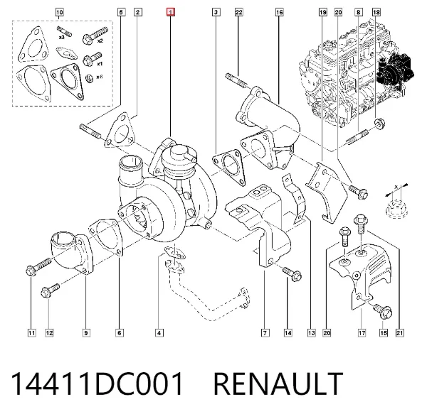 Turbina 14411DC001 Renault (RVI)