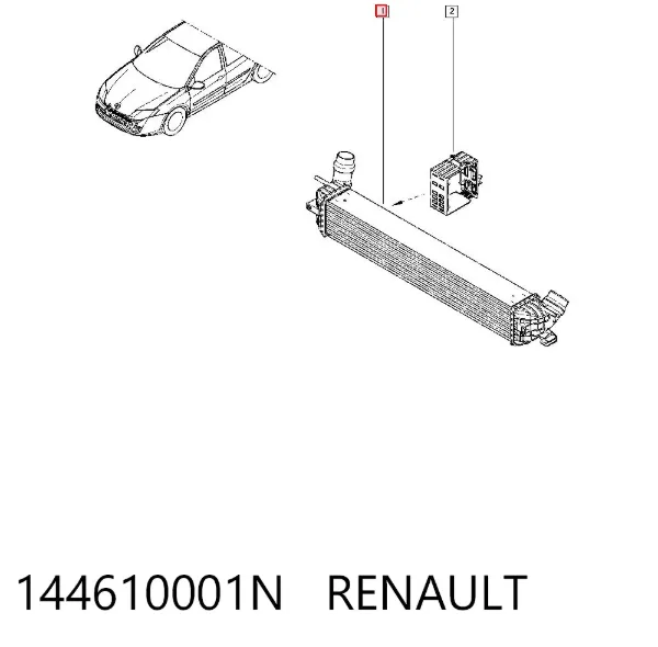 Chłodnica intercoolera 144610001N Renault (RVI)