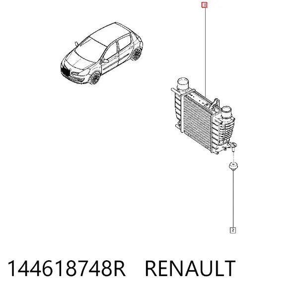 Chłodnica intercoolera 144618748R Renault (RVI)