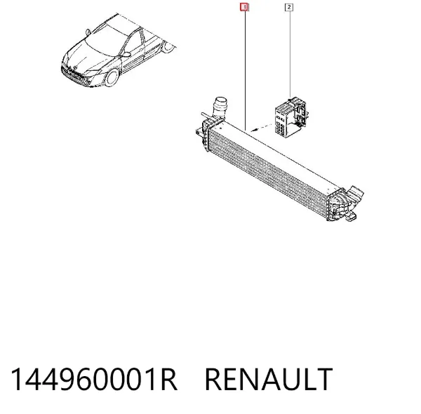 Chłodnica intercoolera 144960001R Renault (RVI)