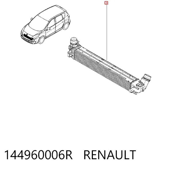 Chłodnica intercoolera 144960006R Renault (RVI)