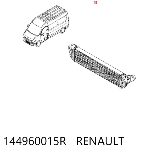 Chłodnica intercoolera 144960015R Renault (RVI)