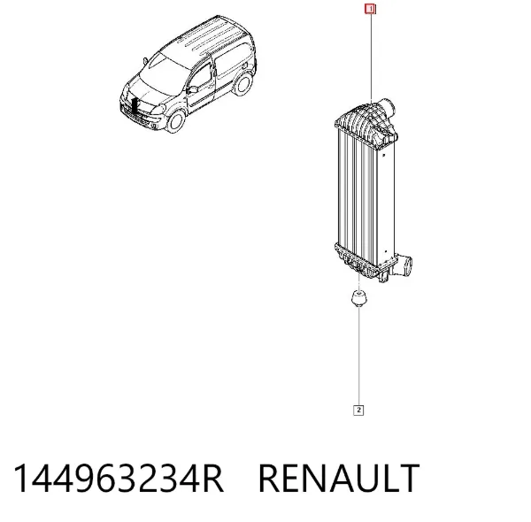 Chłodnica intercoolera 144963234R Renault (RVI)