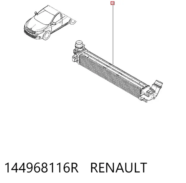 Chłodnica intercoolera 144968116R Renault (RVI)