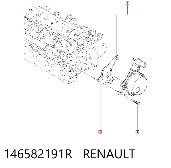 Uszczelka pompy próżniowej 146582191R Renault (RVI)