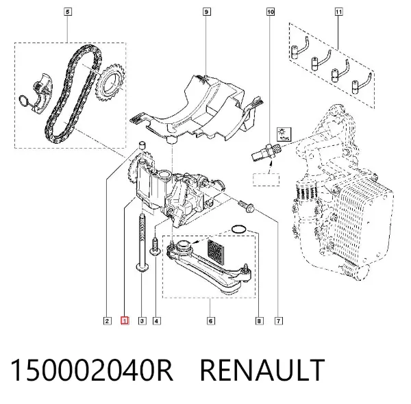 Pompa oleju 150002040R Renault (RVI)
