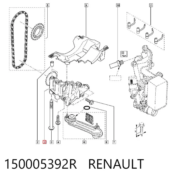 Pompa oleju 150005392R Renault (RVI)