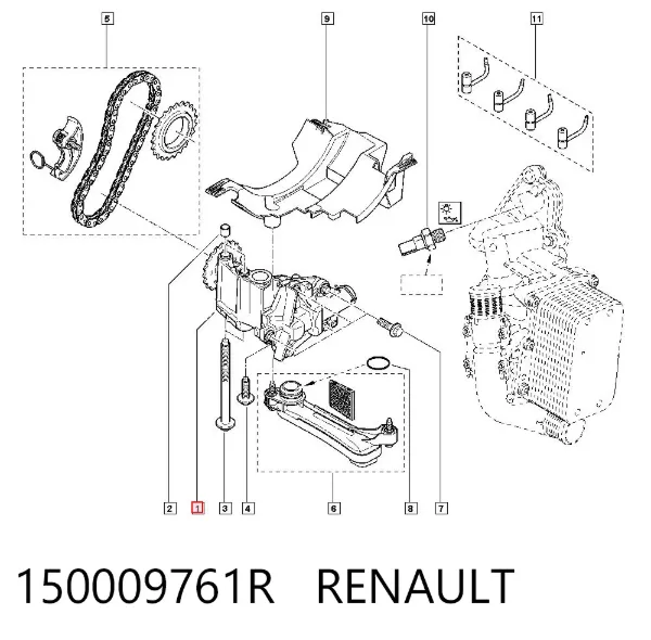 Pompa oleju 150009761R Renault (RVI)