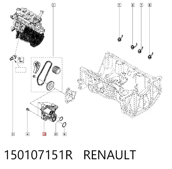 Pompa oleju 150107151R Renault (RVI)