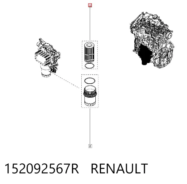 Filtr oleju 152092567R Renault (RVI)