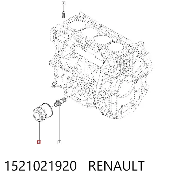 Filtr oleju 1521021920 Renault (RVI)