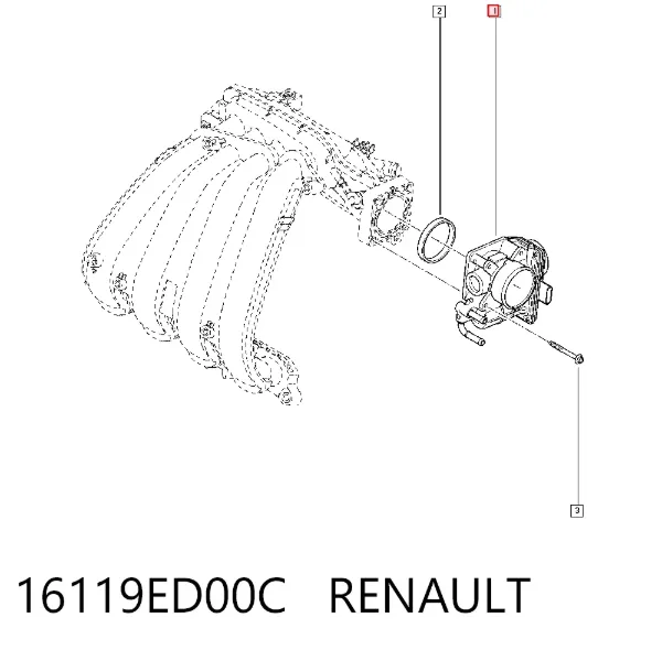 Przepustnica, komplet 16119ED00C Renault (RVI)