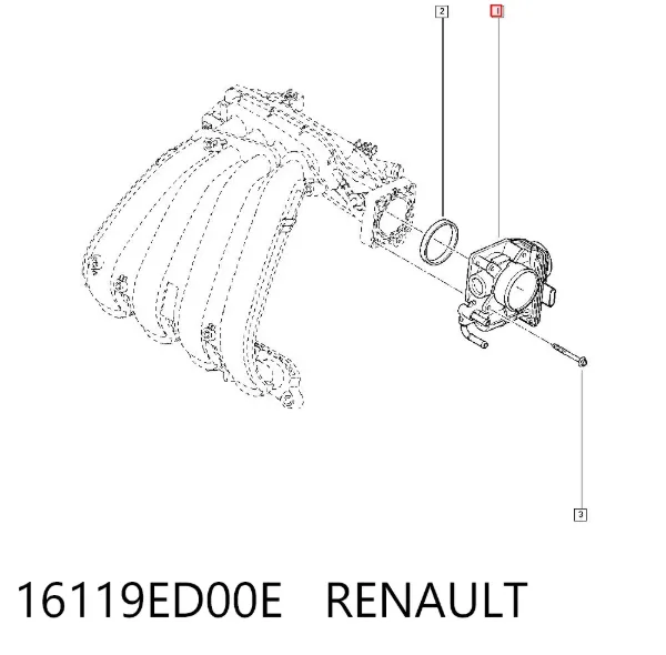 Przepustnica, komplet 16119ED00E Renault (RVI)