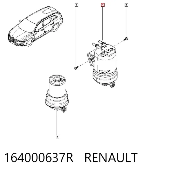 Filtr paliwa 164000637R Renault (RVI)