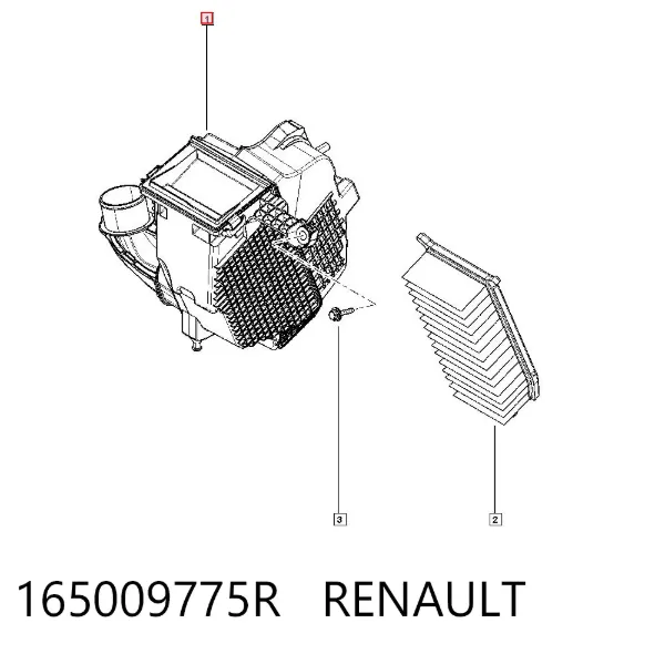Obudowa filtra powietrza 165009775R Renault (RVI)