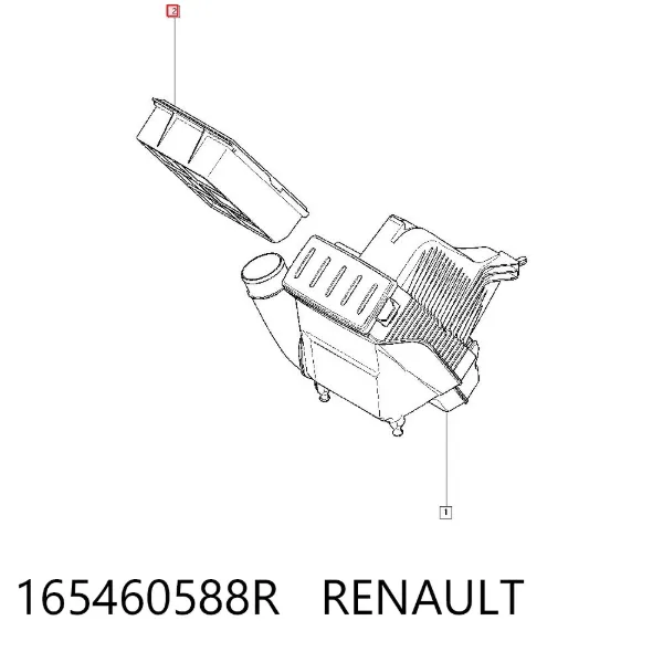 Filtr powietrza 165460588R Renault (RVI)